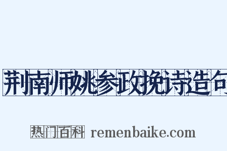 荆南师姚参政挽诗造句是什么意思的图片